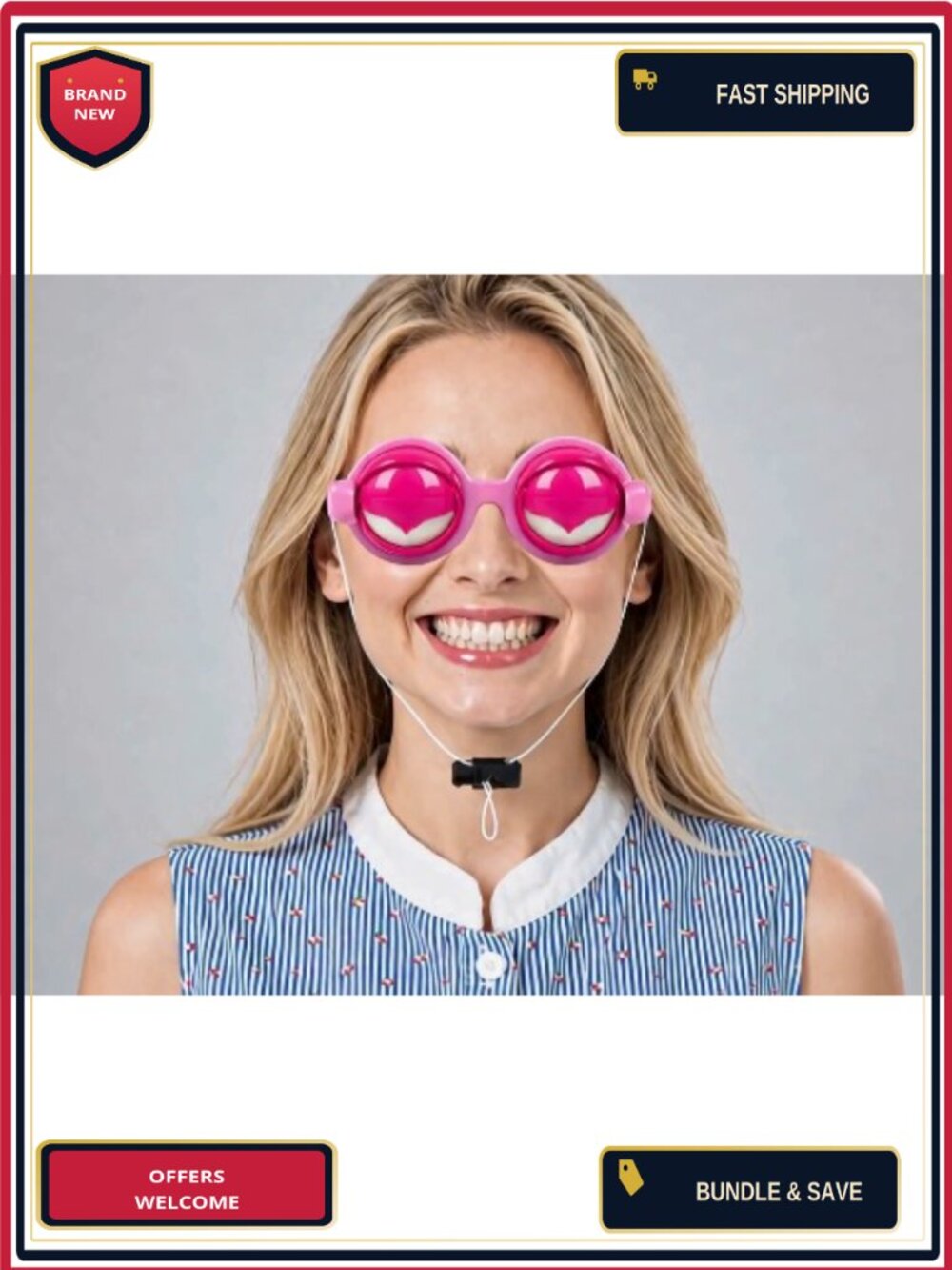 Googly Eye Glasses 4 Pcs Funny Photobooth Props Costume Party - Picture 6 of 6